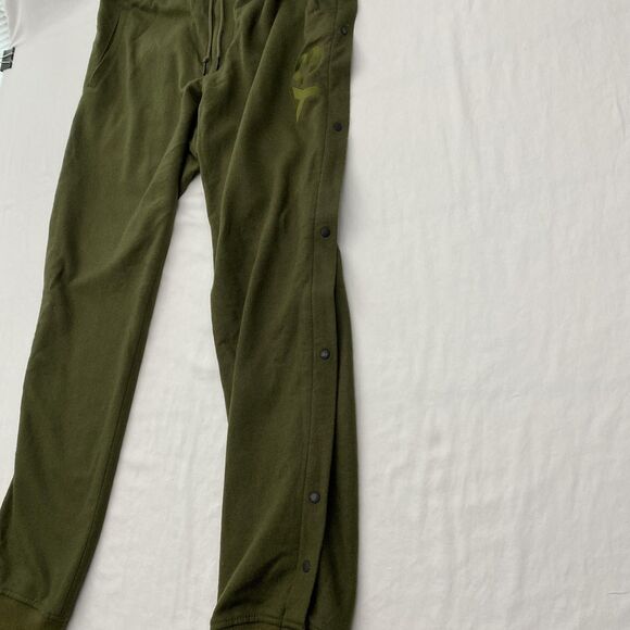 Y-3 Yohji Yamamoto Pants Mens Large Green Wool Snap Button Joggers FW57944 - Picture 4 of 12